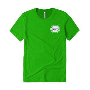Custom <b>Logo</b> Fitted Ring-Spun Cotton T Shirt Men Soft Touch Retail Fit Lightweight CVC Cotton Blend Blank T-Shirt Custom Screen - Product Image 1