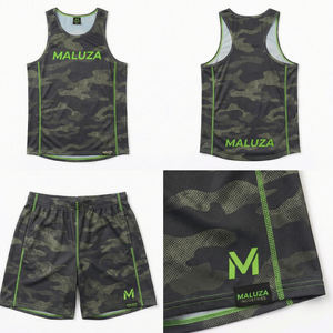 Ensemble d'entraînement de basketball d'été MALUZA de haute qualité imprimé, grande taille, respirant, débardeur et short - Product Image 6