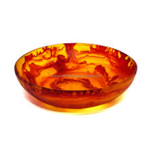 Juego de cuencos y cucharas de resina de remolino ahumado hecho a mano, elegante diseño jaspeado, vajilla desechable personalizada para cenar y regalar - Product Image 2