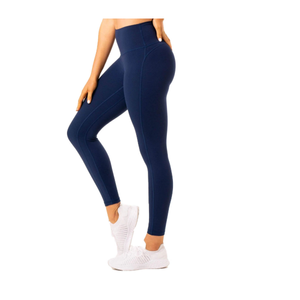 Nouveau style populaire : Leggings de sport taille haute personnalisés, respirants, non tissés, avec poches, très élastiques et agréable au toucher pour femmes - Product Image 3