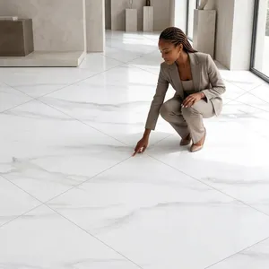 Revêtement mural en porcelaine émaillée sculptée 600x1200, grand carrelage, texture luxueuse pour les murs intérieurs des propriétés commerciales. - Product Image 2
