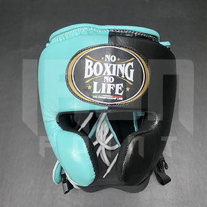 Protège-joues personnalisable de haute qualité « No Boxing No Life », en cuir de vachette de première qualité, avec poignées lacées épaisses à 4 couches pour l'entraînement - Product Image 2