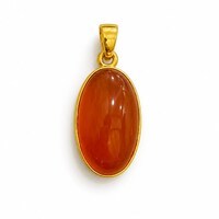Colgante de Plata con Piedra Preciosa de Cornalina Natural en Forma Ovalada H.A. Lote al por Mayor de Joyería para Mujer de la Marca Gems, a Granel, a Elección - Product Image 3