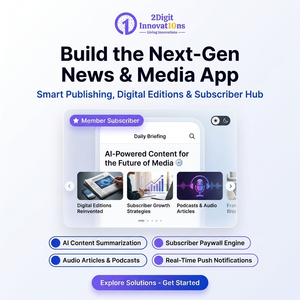 Développement d'applications de nouvelles et de médias, plateforme de publication de contenu et de souscriptions - Product Image 1