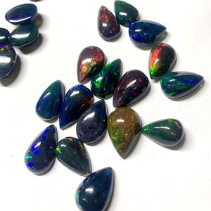 Ópalo Negro Etíope Natural Tratado con Humo, Cabujón de Gema Suelta de Alta Calidad con Juego de Color, Certificado IGI para Fabricación de Joyas - Product Image 2