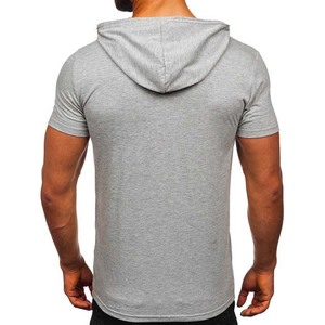 T-shirt à capuche surdimensionné pour homme en polyester/coton, respirant, uni, avec logo personnalisé brodé, haute performance - Product Image 5