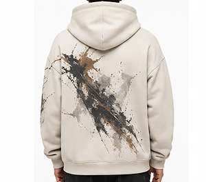 Luxury <b>Black</b> Designer Pullover <b>Hoodie</b> for <b>Men</b> Oversized Heavyweight Cotton Winter Streetwear Fashion Warm Sweatshirt - Product Image 2