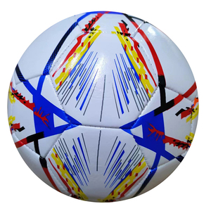 Ballon de football Lawd Sports, motif blanc bleu vert, taille 5, durable, léger, écologique, emballage en sac OPP - Product Image 4