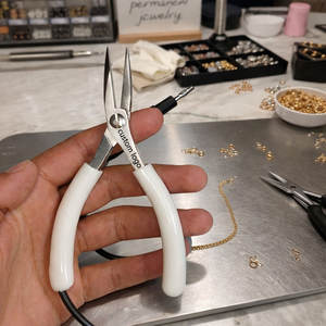 Pince de précision pour bijoux permanents en acier inoxydable de haute qualité, avec contrôle antistatique, prise précise, OEM, marque privée - Product Image 4