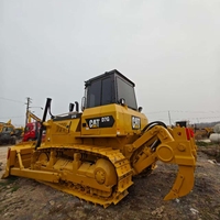 Bulldozer d'occasion d'origine japonaise CAT D7G, tracteur à chenilles Caterpillar D7G avec ripper, treuil, lame hydraulique, en bon état, à vendre