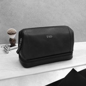 Custom <b>Womens</b> Genuine Leather Toiletry <b>Bag</b> Vintage Travel Cosmetic Makeup <b>Wash</b> <b>Bag</b> Leather Dopp Kit Case LYG-0172 - Product Image 6