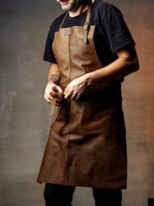 Adult Size Adjustable Fashion Adult Bibs <b>Cross</b> <b>Back</b> <b>Apron</b> With Pockets Quality Best LPN-0024 - Product Image 4