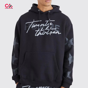 Ensemble de survêtement à capuche pour homme, manches longues, sweat-shirt en coton, pantalon avec impression d'étoiles, coupe ample, streetwear, vêtements d'automne - Product Image 3