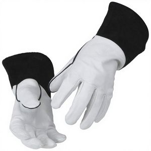 Guantes de trabajo de piel de oveja industrial blancos, guantes de conductor de piel de cabra, guantes de soldadura TIG de cuero de vaca sin forro - Product Image 2
