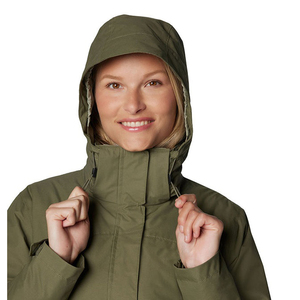 <b>Women</b> Casual Raincoat <b>Jacket</b> Waterproof Wind Resistant <b>Lightweight</b> <b>Hooded</b> Outdoor Travel Windbreaker Custom OEM Private Label - Product Image 4