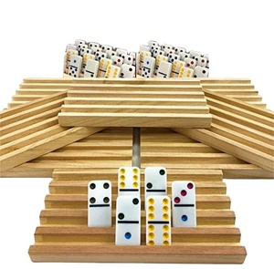 ถาดโดมิโนไม้เนื้อแข็ง (4จำนวน) ชุดเกม-2แพ็ค (รวม8ถาด) - Product Image 1