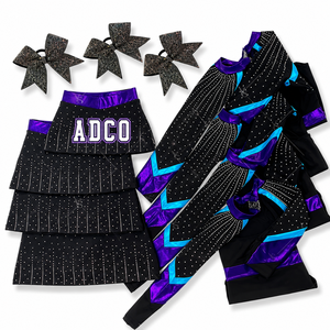 Conjunto de Uniforme Personalizado para Porristas, para Equipos Femeninos, Deportes, Baile, Competencia, Actuación - Product Image 1