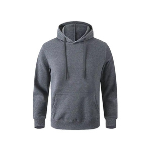 <b>Men</b> High Quality Solid Color Casual Autumn Eco-Friendly Breathable 100% Cotton Regular Fit Heavy <b>Fleece</b> Warm <b>Thick</b> Pullover - Product Image 1