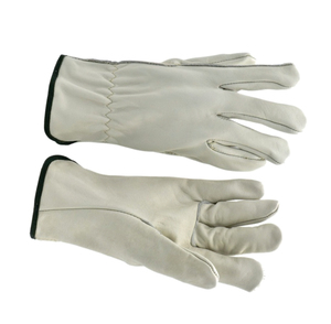 HOLY SIGNS INTERNATIONAL Leather Safety Gloves Full Smooth Texture Elastic Wristlet Cuff Anti-Slip Durable General Purpose - Product Image 4