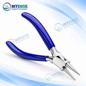 Professional Stainless Steel <b>Round</b> <b>Nose</b> Jewelry Making <b>Pliers</b> Blue Ergonomic Handle Precision Wire Bending Beading Craft Tools - Product Image 5
