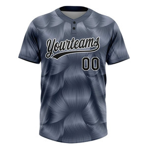 Camiseta de Béisbol Sublimada Personalizada con Estampado Geométrico Azul Marino, Unisex, Transpirable, de Manga Corta, para Softbol - Product Image 5