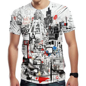 Soft Breathable Best Supplier Wholesale Rate Lightweight Comfortable Reasonable price High Quality Custom Logo <b>Men</b> Printed Shirt - Product Image 1