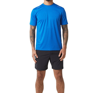 Conjunto Deportivo de Secado Rápido para Hombre, Camiseta Transpirable de Manga Corta y Pantalones Cortos Deportivos con Detalles Reflectantes para Entrenamiento al Aire Libre - Product Image 1