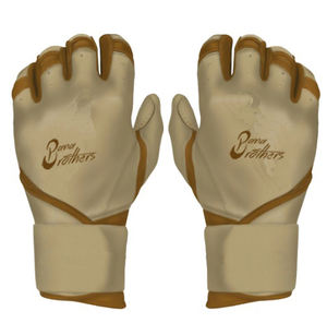 Gants de baseball de haute qualité couleur marron avec manchette longue et doubles sangles - Product Image 1