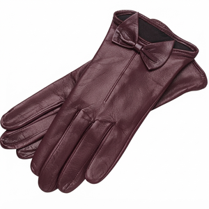 <b>Womens</b> <b>Leather</b> <b>Gloves</b> Wrist Length with Bow Thermal Winter Dress <b>Gloves</b> <b>Leather</b> <b>Gloves</b> for <b>Women</b> SheepSkin Winter Casual <b>Gloves</b> - Product Image 4