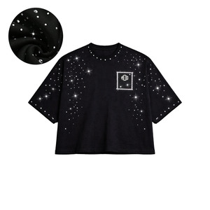 เสื้อเชิ้ตผู้ชายคุณภาพสูงสไตล์ Y2K หรูหรา ผ้าฝ้าย 100% เสื้อยืดผู้ชายประดับเพชร ดีไซน์สั่งทำได้ ล่าสุด ดีไซน์ทันสมัย เนื้อผ้าหนานุ่ม ระบายอากาศได้ดี - Product Image 1