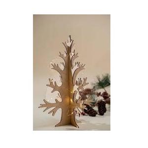 Árbol de Navidad de Madera Personalizado, Miniatura Artesanal Cortada con Láser, Decoración Navideña para Escritorio, Adornos Festivos de Madera Contrachapada para Decoración del Hogar y Oficina - Product Image 2