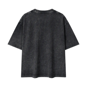 Wholesale Organic Cotton 230 Grams Oversize Men's Shorts Sleeve Acid Wash Vintage Casual Streetwear Plain Loose <b>T</b> Shirts - Product Image 6