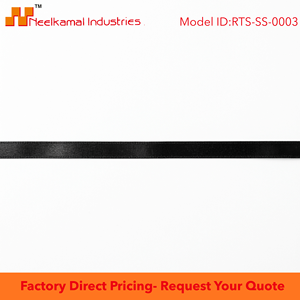 Ruban satin noir simple face 3 mm en stock pour emballage de luxe, étiquettes de bijoux, emballage cadeau, couture - Fournisseur en gros - Product Image 6