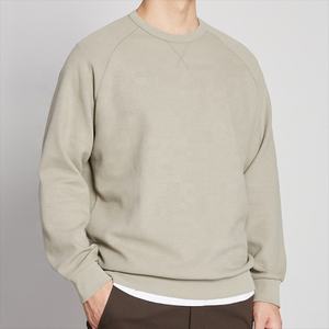 Alta calidad bordado personalizado cuello redondo hombres sudaderas Unisex 450 GSM algodón Vintage en blanco gota hombro cuello redondo sudadera - Product Image 2