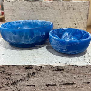 Cuenco pequeño de resina azul cobalto de diseño fantástico, los mejores cuencos de cena para Pasta, cereales, ensalada, regalo de cumpleaños, servicio empaquetado en cartón - Product Image 4