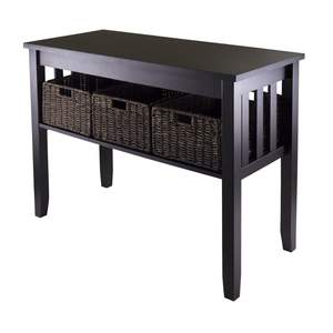 Mesa Morris Console Hall con 3 cestas plegables Muebles elegantes para el hogar - Product Image 1