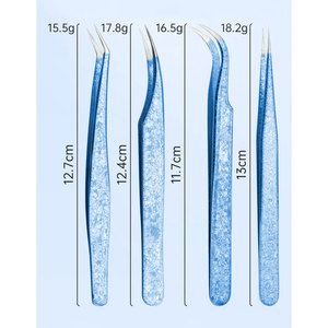 Pinzas, herramientas de belleza, logotipo personalizado, se acepta OEM, Pinky Leem, pinzas al por mayor, juego de pinzas para extensión de pestañas. - Product Image 2