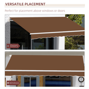 Tenda da Sole Estensibile in Lega di Alluminio per Finestre e Porte, Operazione Manuale, Copertura per Balcone e Patio con Protezione dalla Pioggia in PC Rivestito - Product Image 6