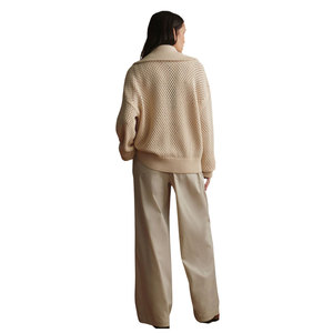 Cárdigan de punto 100% algodón para mujer, con botones al frente, textura de punto abierto, corte relajado, suéter informal para capas, cómodo - Product Image 6
