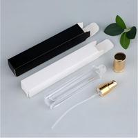 Flacons de parfum transparents vides de 10 ml, flacons en verre portables pour échantillons avec bouchons métalliques scellés et boîtes