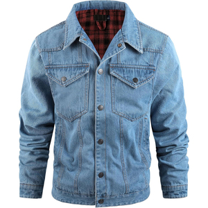 Chaqueta Vaquera de Invierno para Hombre, Diseño Moderno 2026, Alta Calidad, con Logotipo Frontal, Hecha a Medida, Precio al por Mayor - Product Image 1