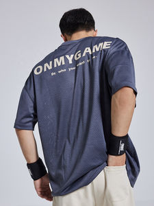 Camiseta Deportiva de Verano para Hombre, Personalizada, 100% Algodón Tejido, de Secado Rápido, con Malla Transpirable y Estampado, Fabricante Mayorista OEM - Product Image 3