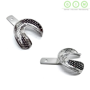 Juego de Bandejas de Impresión Dental de Alta Calidad, Acero Inoxidable, Superior e Inferior, Autoclavables, Diseño Perforado para Uso Clínico - Product Image 5