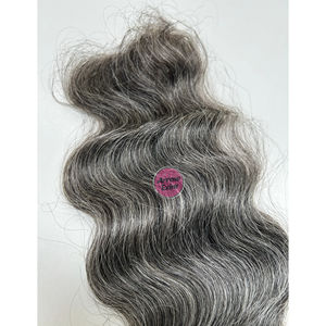 Extensions de cheveux indiens Remy ondulés noirs et gris, double trame, qualité supérieure 12A, 98g-100g - Product Image 3