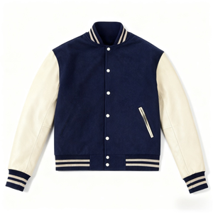 Blouson universitaire homme personnalisé, coupe slim, à capuche et col montant, de haute qualité, respirant, écologique, avec fermeture éclair, pour l'automne - Product Image 5