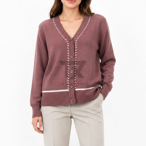 Pull d'hiver pour femme sur mesure, de haute qualité, respirant, léger, 100% laine - Product Image 1