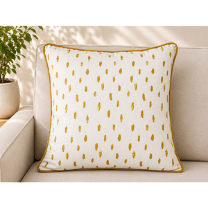 Luxury 100% Linen Printed Pillow <b>Cover</b> | Elegant Decorative <b>Cushion</b> <b>Cover</b> for Modern Interiors Pillow <b>Cover</b> for Modern Home - Product Image 2