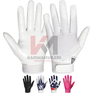 Gants de football américain de qualité supérieure, haute adhérence, durables, respirants, légers, design flexible, ajustement confortable pour l'entraînement - Product Image 1