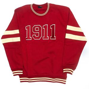 Pull en tricot rouge personnalisé pour homme, imprimé 1911, manches longues, style automne, sweat-shirt en coton - Product Image 6