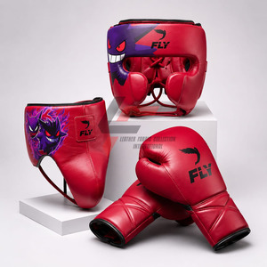 Ensemble de boxe Fly Pro personnalisé, imprimé avec le sexe, de qualité supérieure, en cuir confortable, idéal pour le kickboxing - Product Image 1